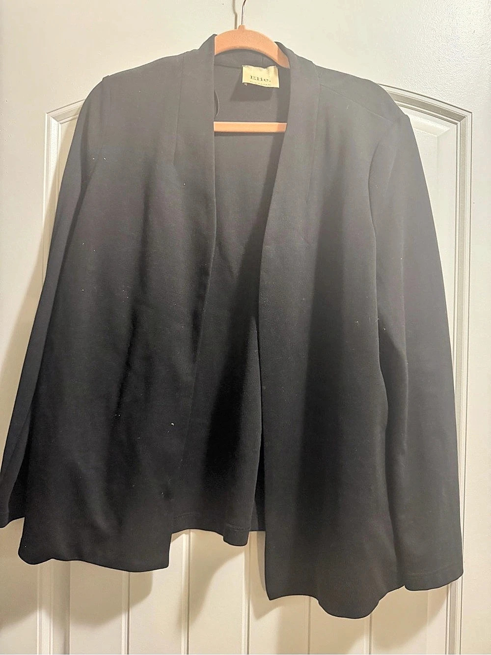 Elie Tahari Open Front Blazer in Black Like New